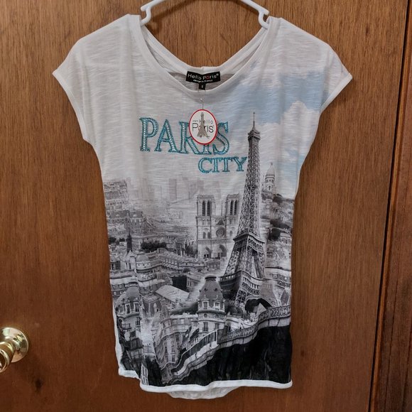 BNWT Hello Paris France Shirt - Picture 1 of 2